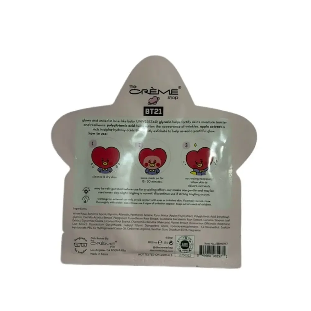 6 Pack BT21 The Crème Shop Glowy Like Universtar Essence Sheet Face Masks NIP